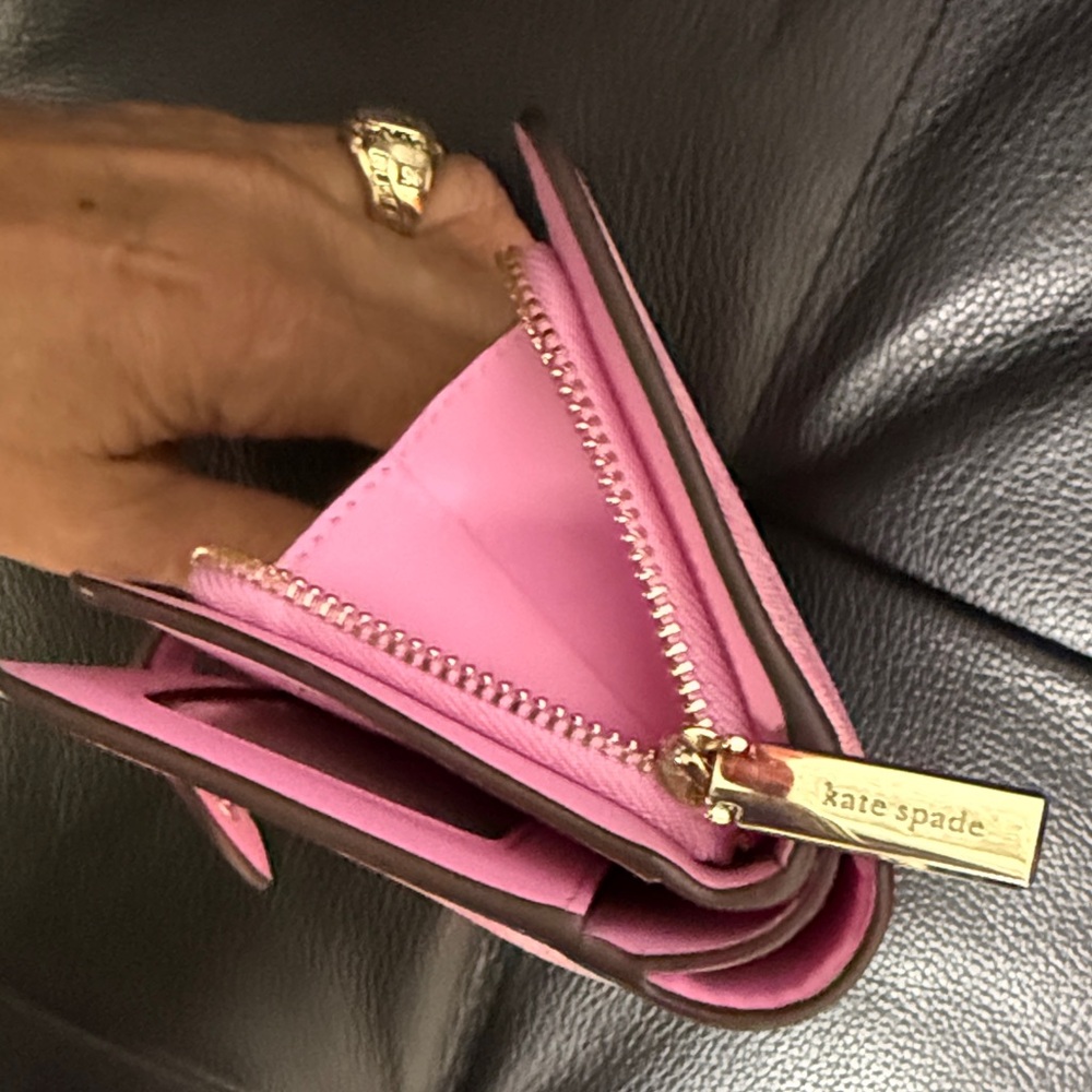 Kate Spade Pink Floral Pattern Spade Wallet - Picture 9 of 15
